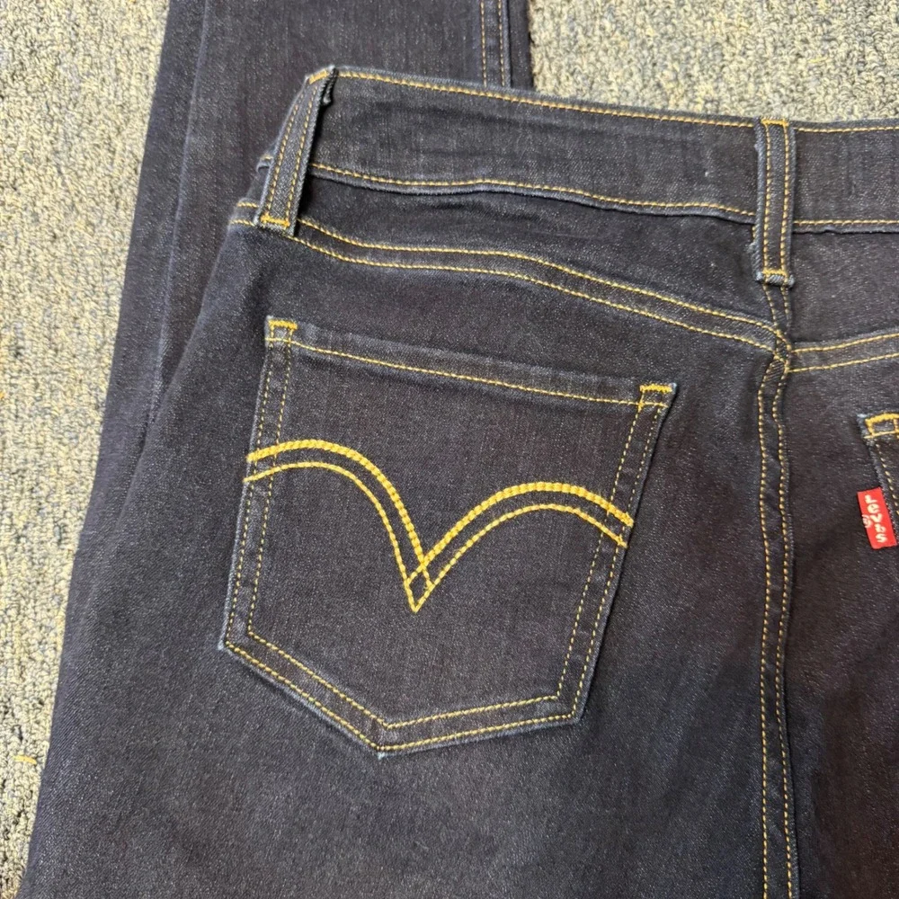 Levis 535 Super Skinny Jeans Womens 28x30 Dark Wash Mid Rise Denim Indigo NWT